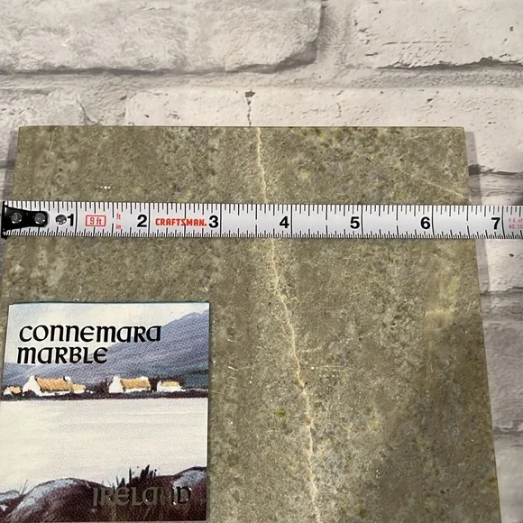 Connemara Marble cheeseboard with knife Irish green marble quality craftsmanship - Picture 3 of 9